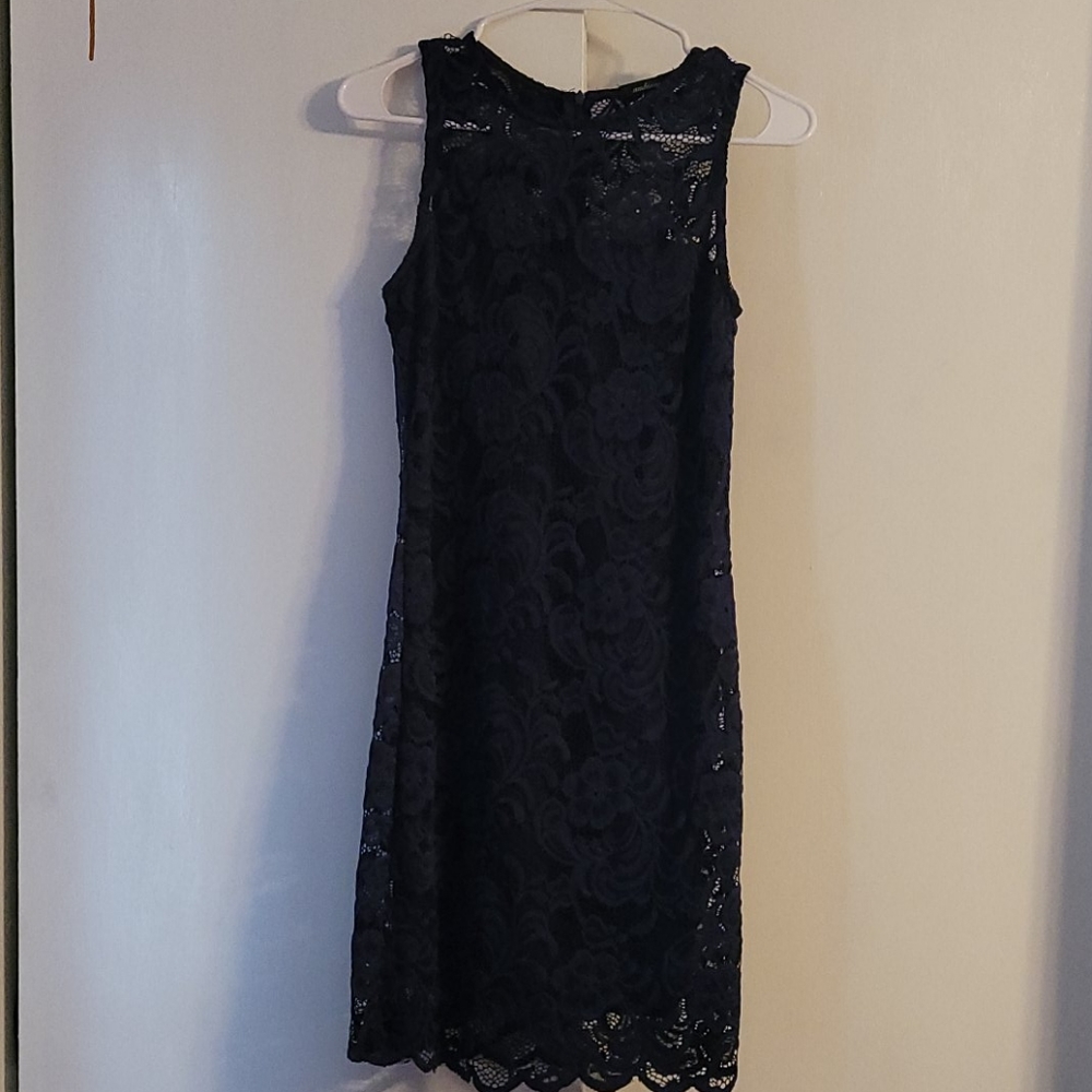 Navy Blue Lace Dress